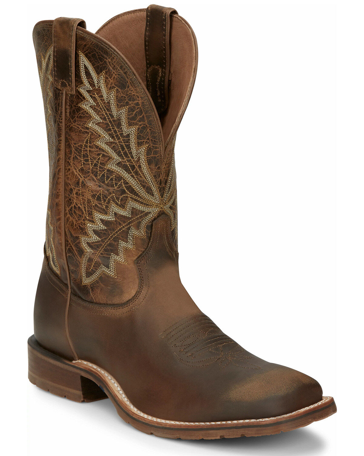 Men's Tony Lama Bowie Oak Western Boots - Broad Square Toe