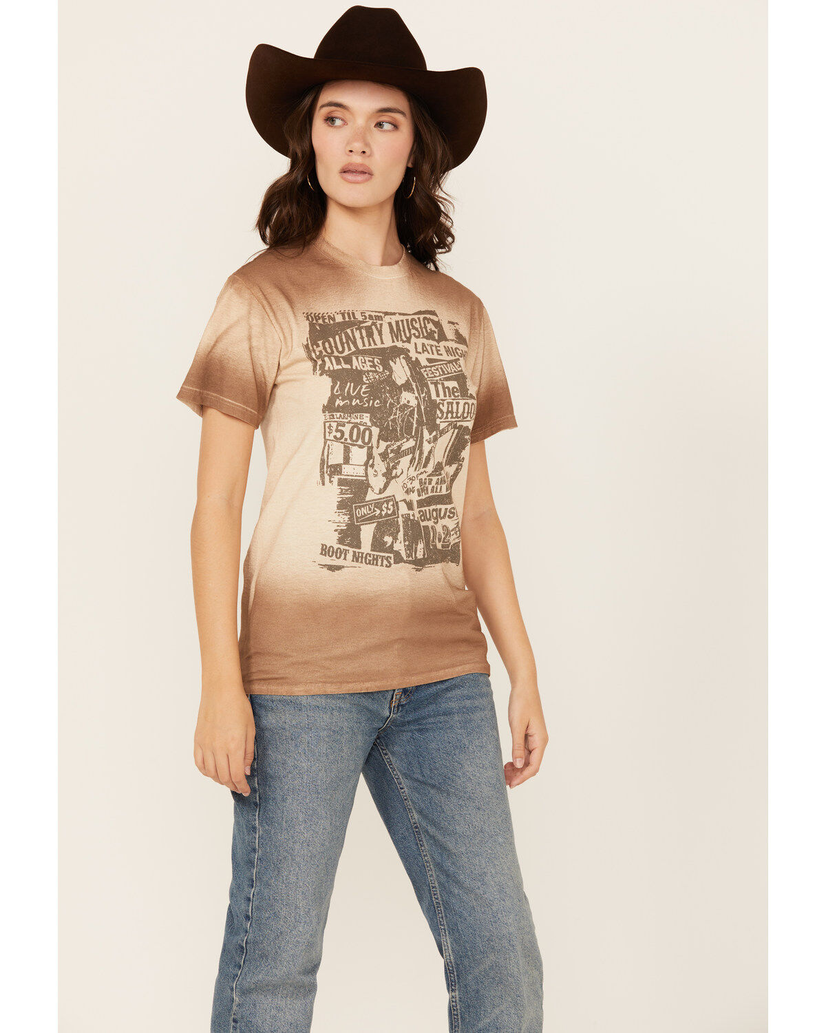 Women's Cut & Paste Tie-Dye Short Sleeve Graphic Tee