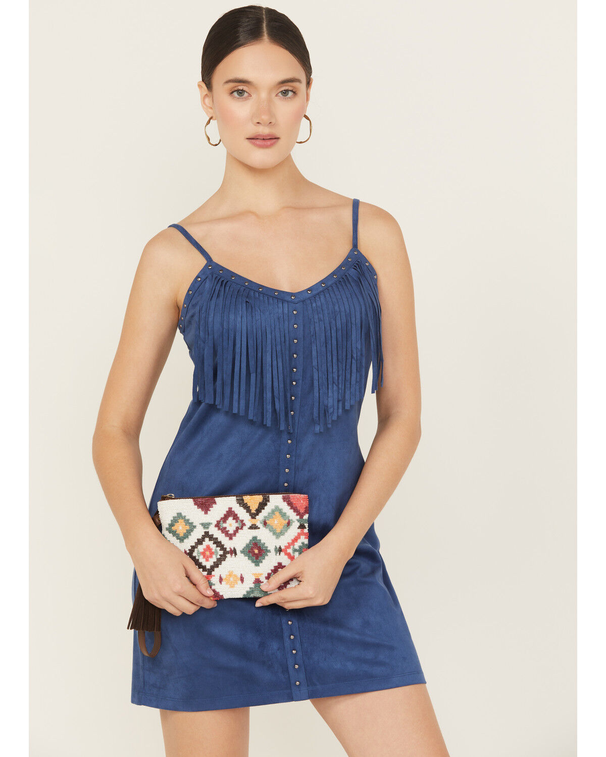 Women's Shyanne Seraphina Southwestern Print Seed Beed Clutch