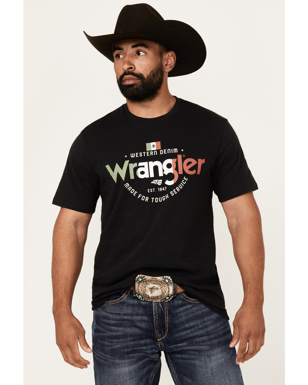 Men's Wrangler Boot Barn Exclusive Mexico Logo Short Sleeve Graphic T-