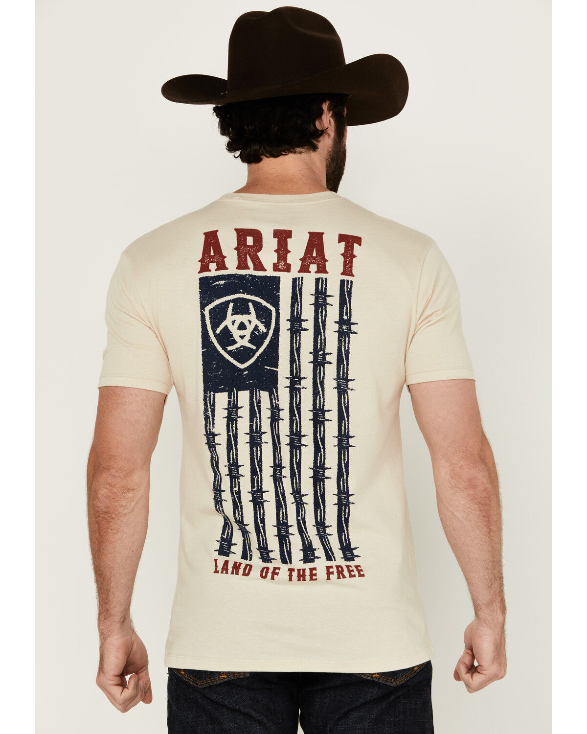 Men's Ariat Barbed Flag Short Sleeve Graphic T-Shirt