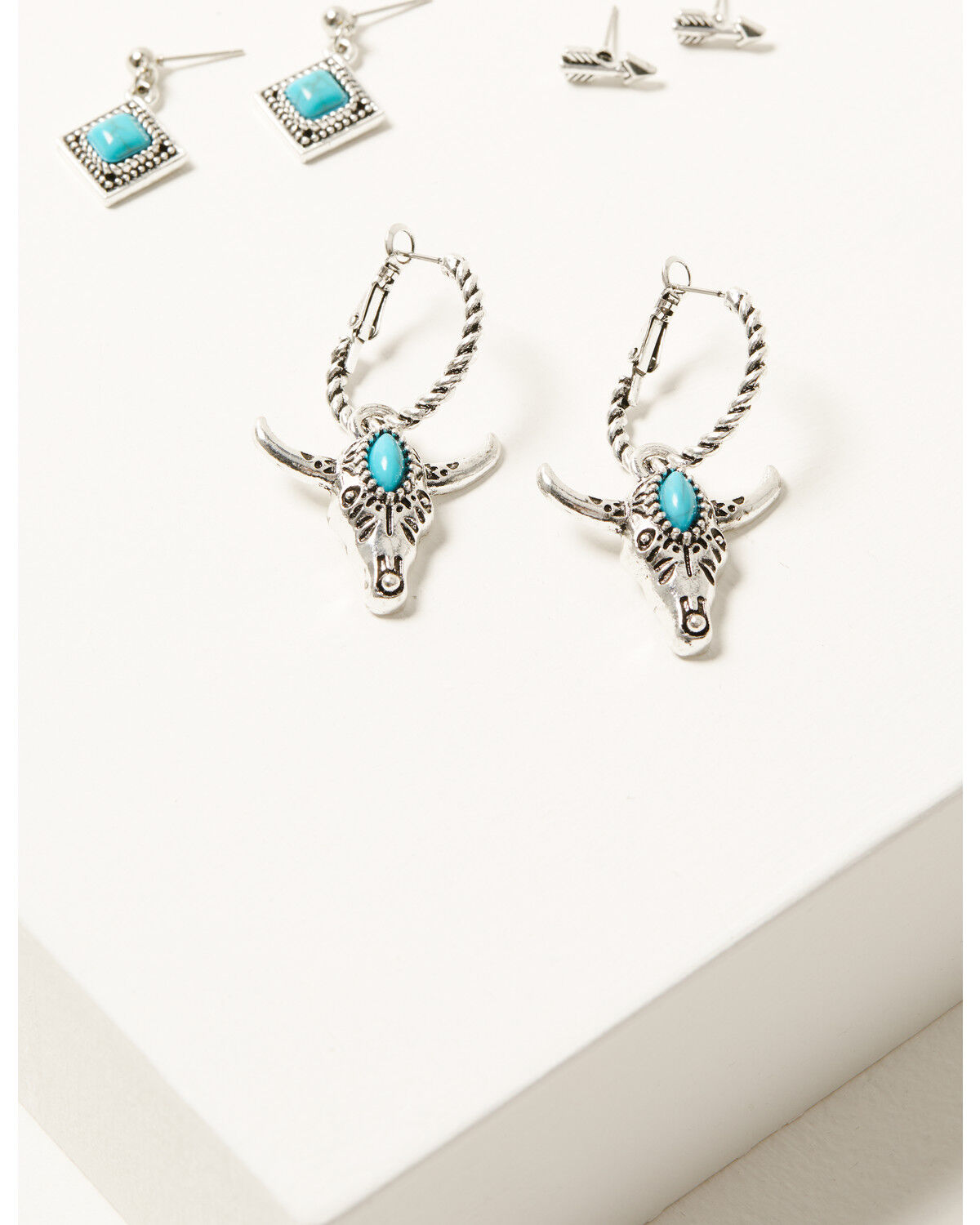 Women's Shyanne Steer Head and Arrow Earring Set - 3 Piece