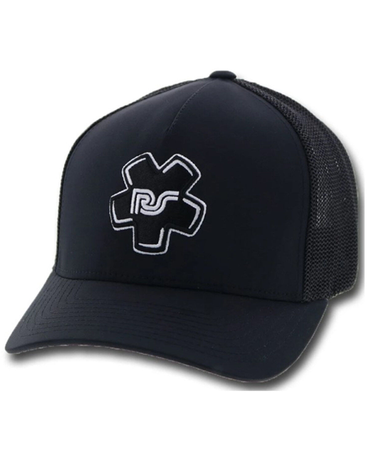 Men's Hooey Rocker Steiner Embroidered Logo FlexFit Trucker Cap
