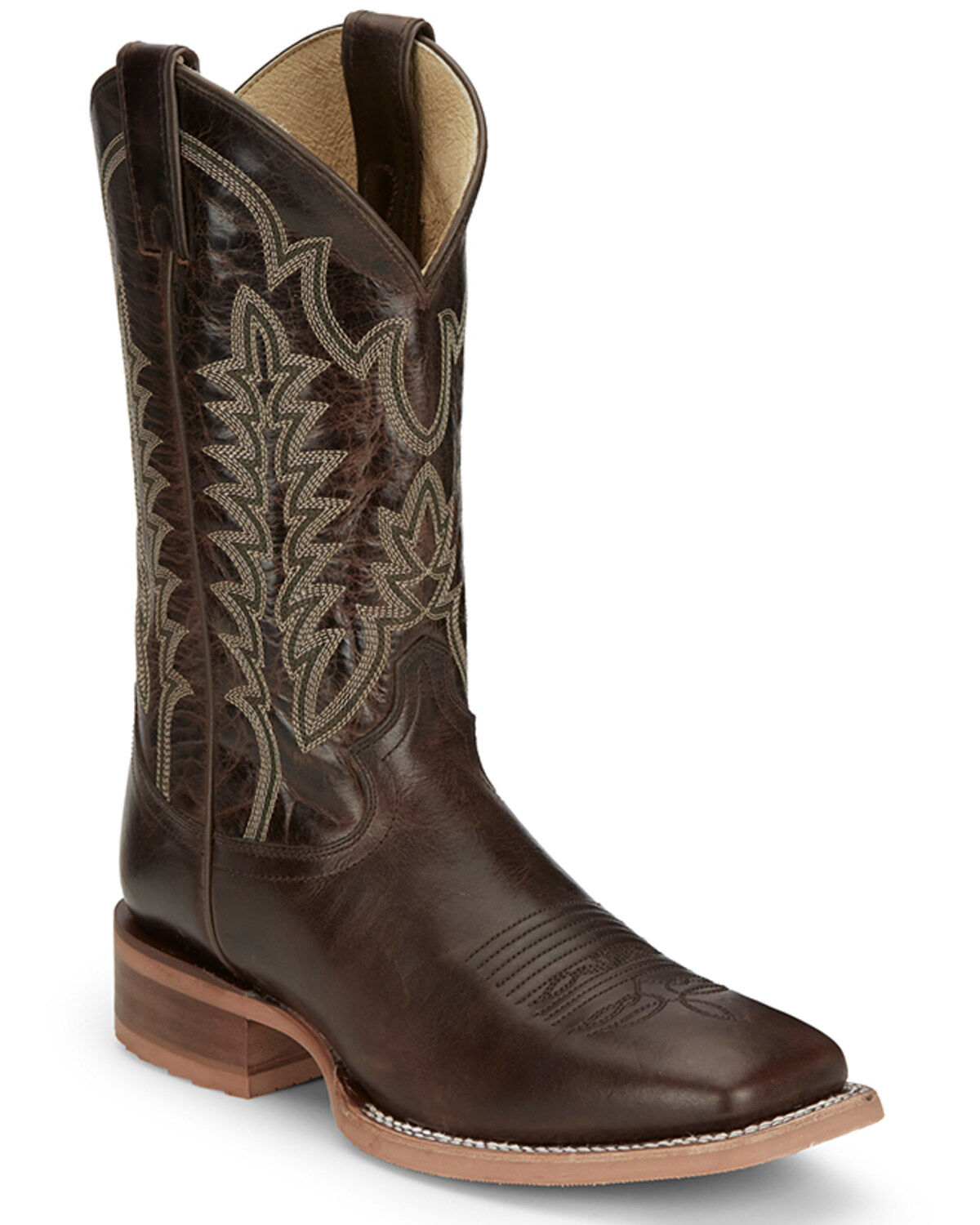 Men's Justin Lyle Umber Western Boots - Broad Square Toe