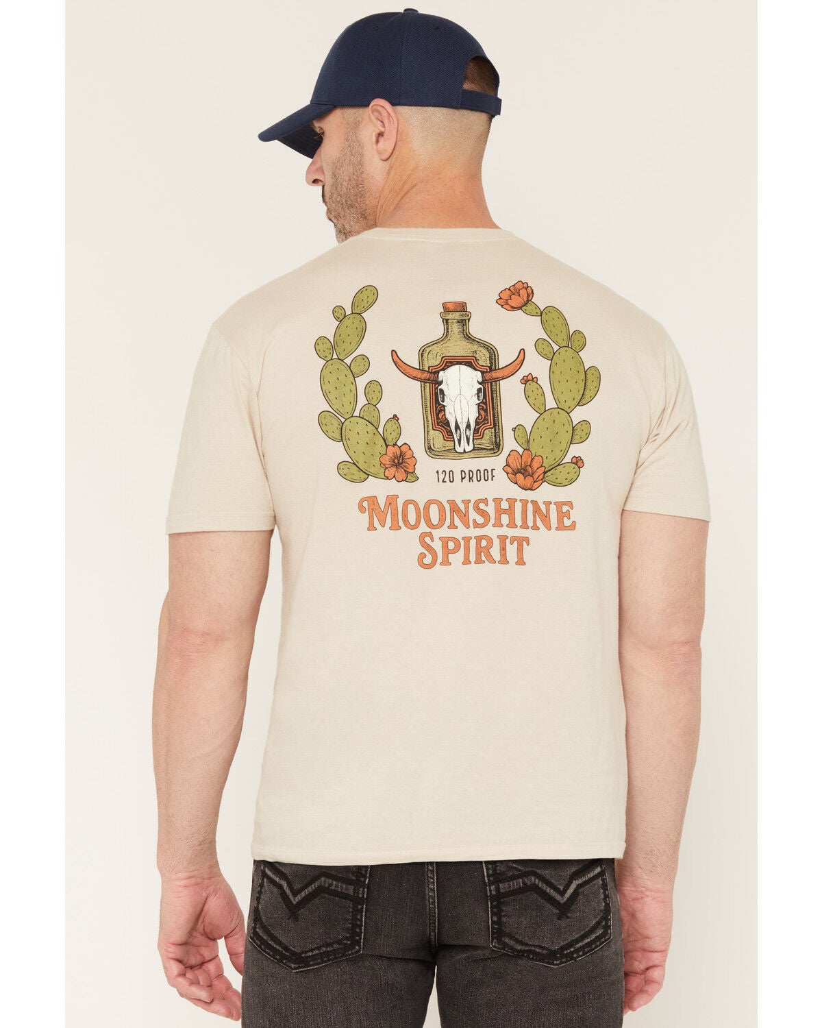 Men's Moonshine Spirit Cactus Short Sleeve Graphic T-Shirt