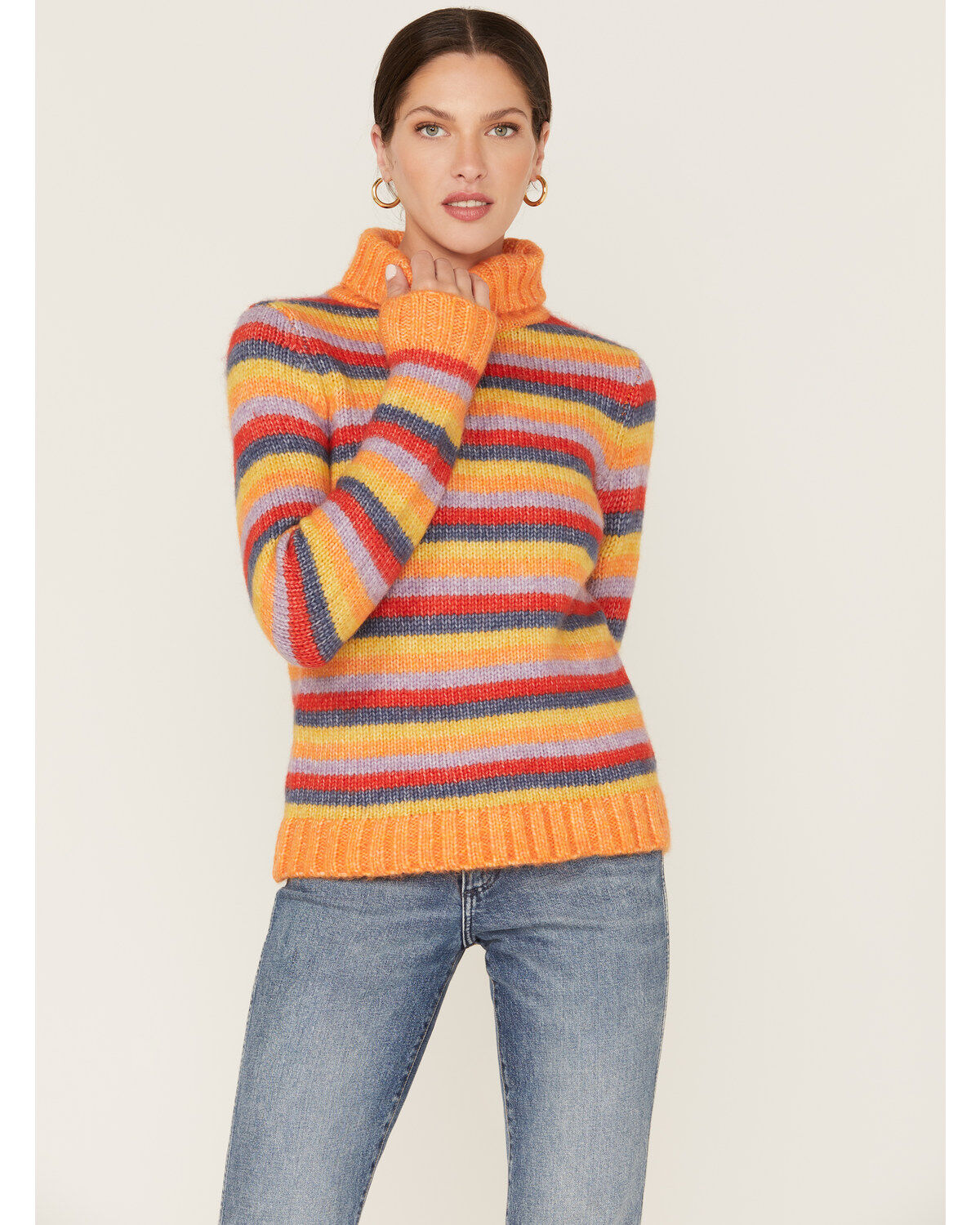 Women's Wrangler Stripe Knit Turtleneck Sweater