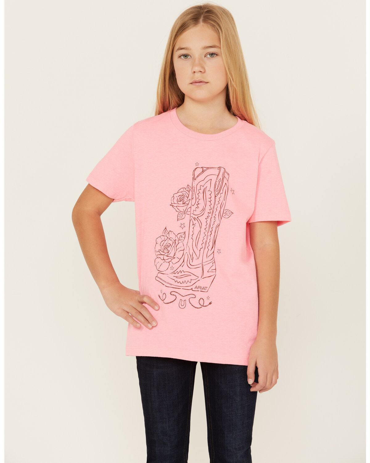 Girls' Ariat Boot Sketch Short Sleeve Graphic Tee
