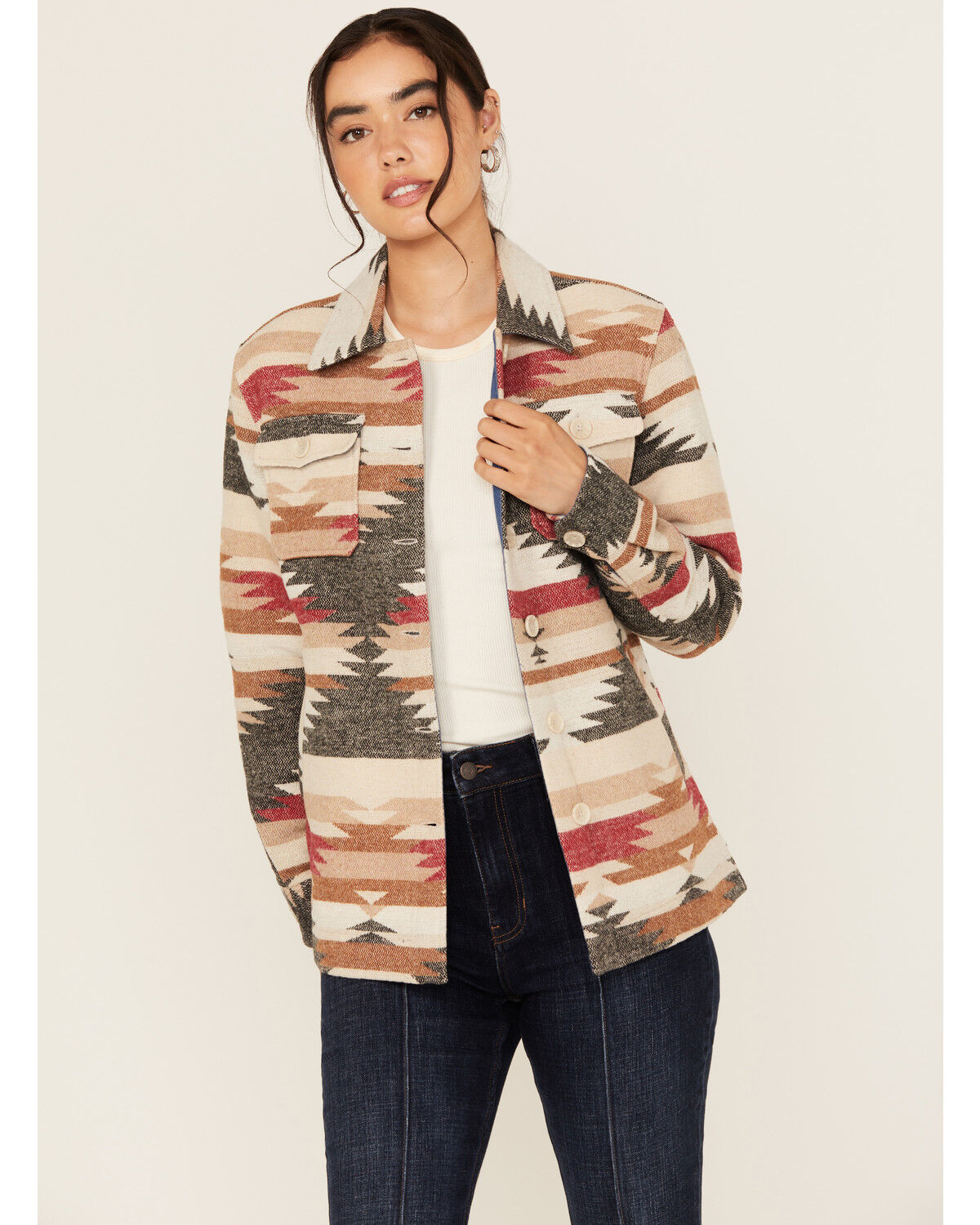Women's Idyllwind Roadhouse Southwestern Print Button-Down Shacket