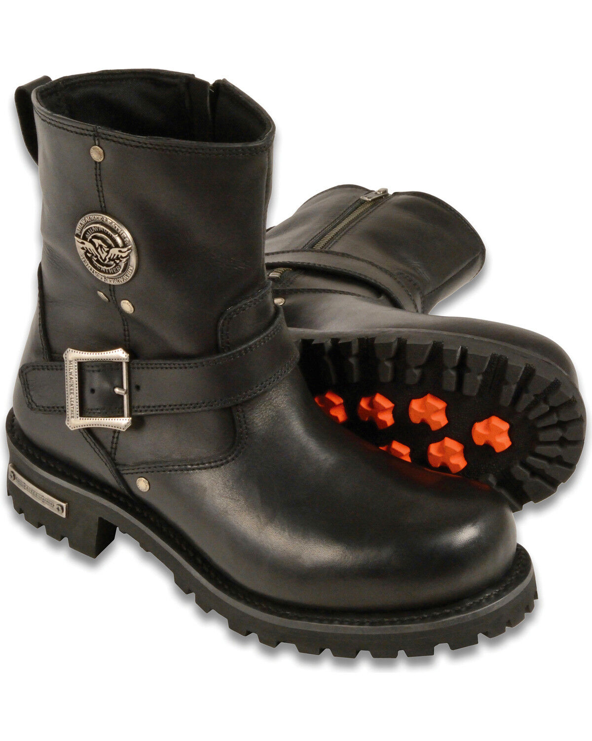 Men's Milwaukee Leather 6" Classic Engineer Boots - Round Toe