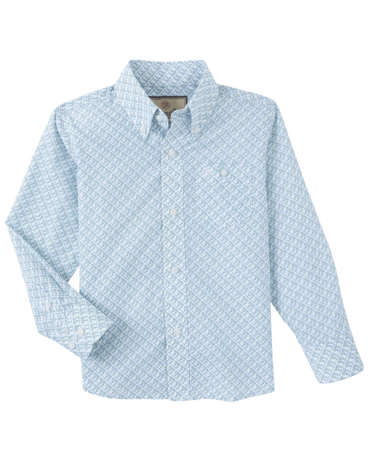 Boys' Wrangler 20x Geo Print Long Sleeve Button-Down Western Shirt