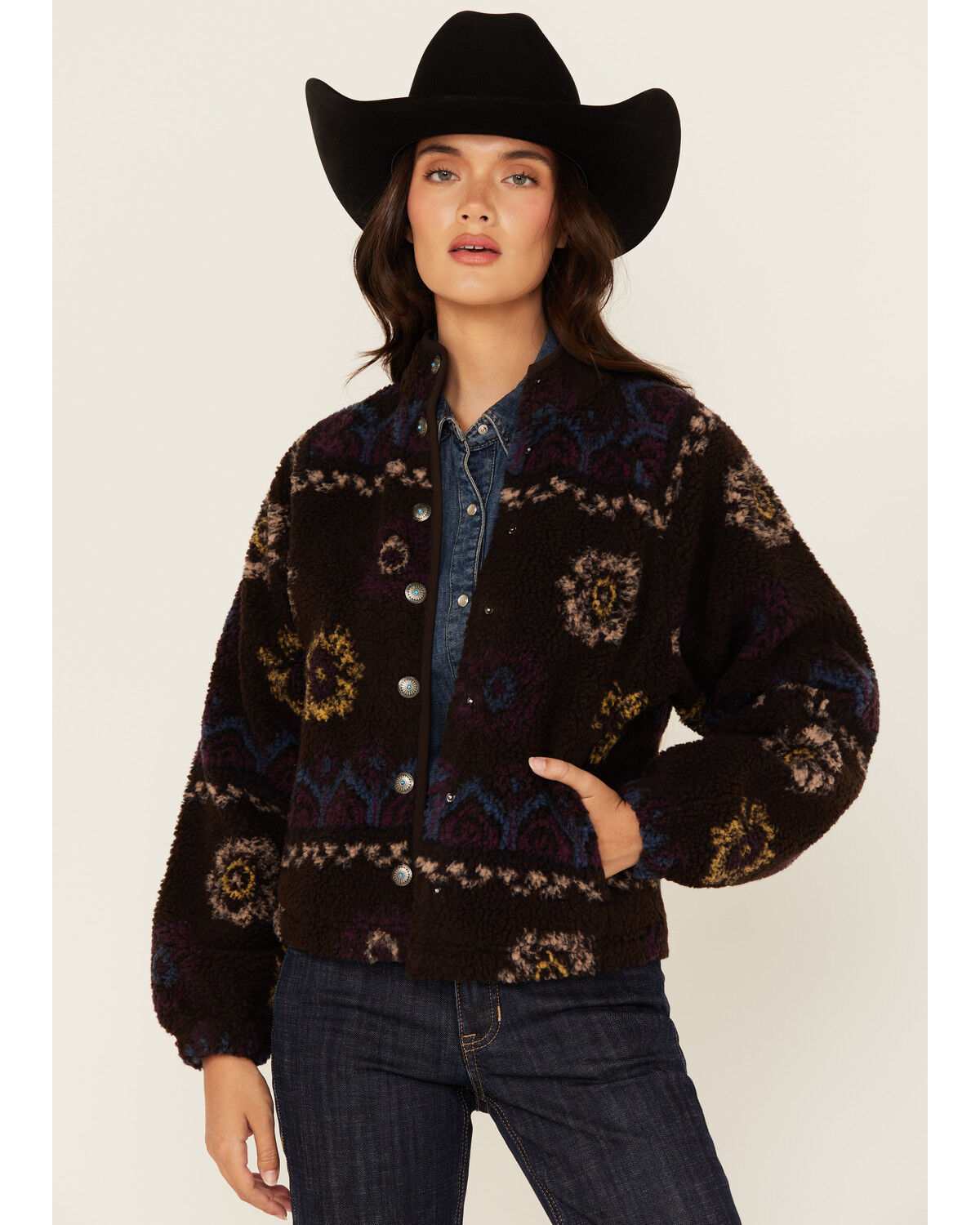 Women's Shyanne Printed Sherpa Jacket