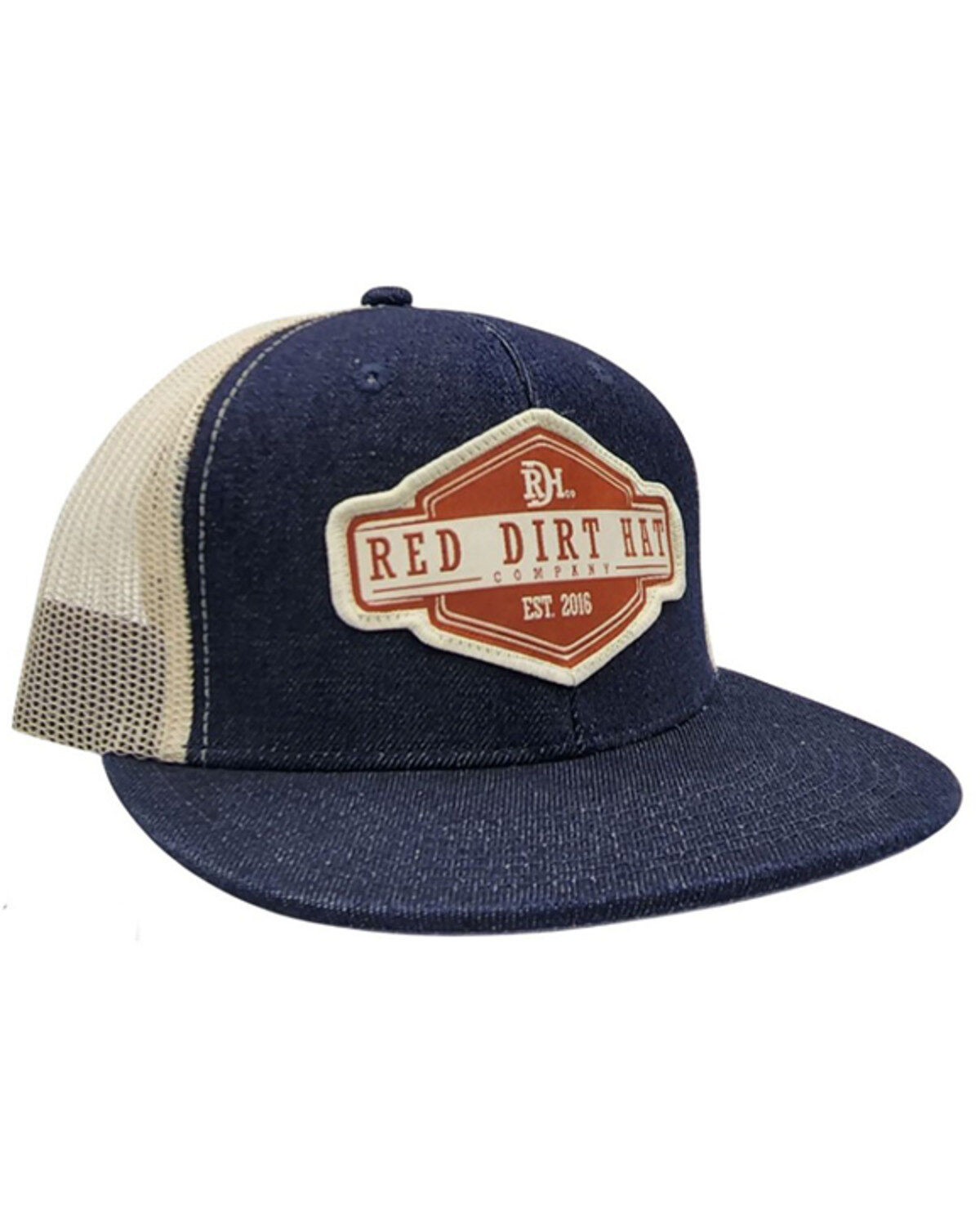 Men's Red Dirt Hat Rusted Buckle Ball Cap