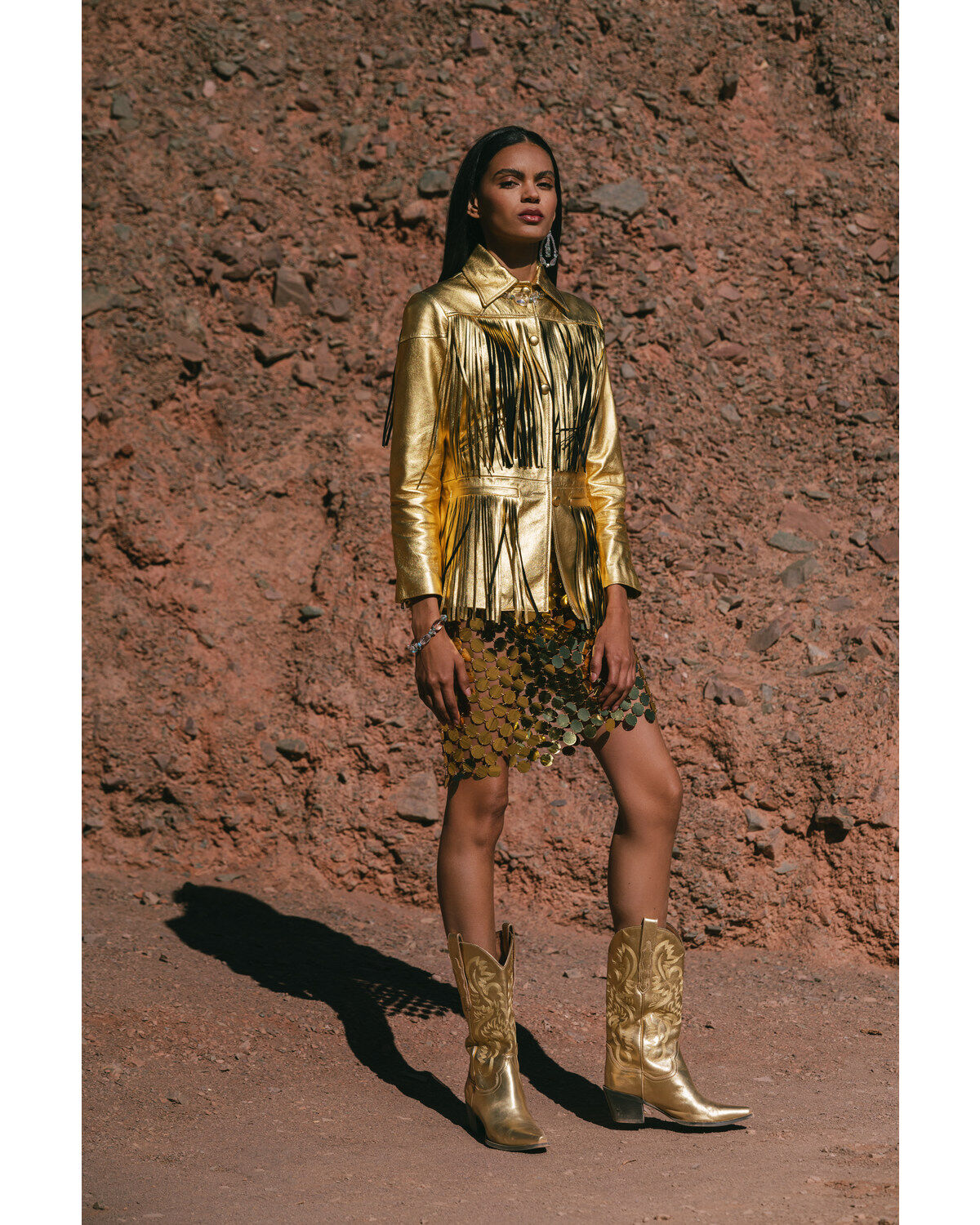 Women's DANCASSAB Fringe Leather Dixie Jacket
