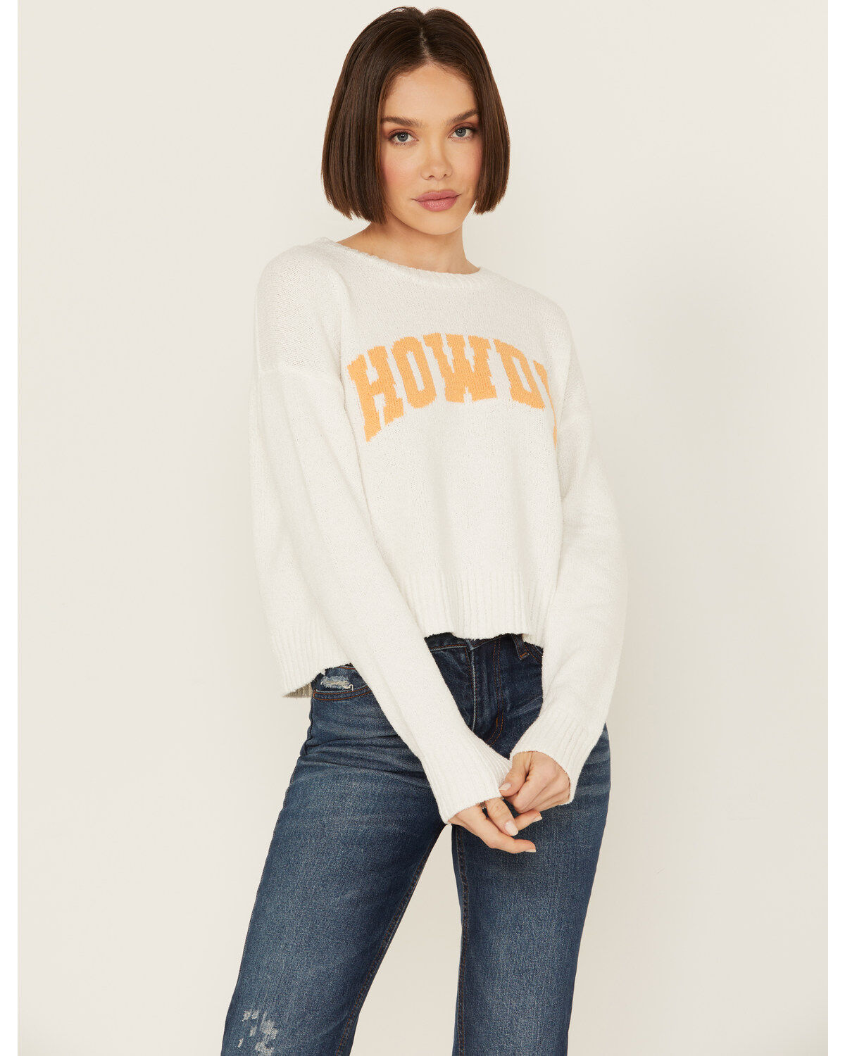 Women's White Crow Howdy Lightweight Sweater