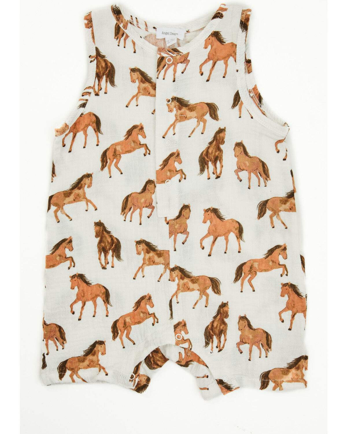 Boys' Angel Dear Infant Horse Shortie Sleeveless Snap Onesie