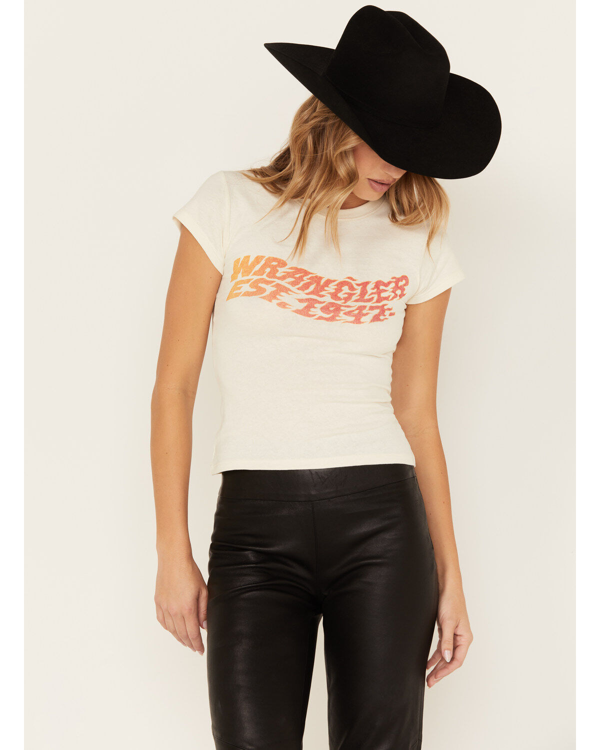 Women's Wrangler Shrunken Band Short Sleeve Graphic Tee