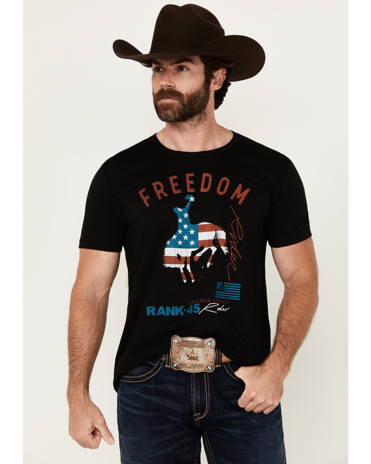 Men's RANK 45 Freedom Rider Americana Short Sleeve Graphic T-Shirt
