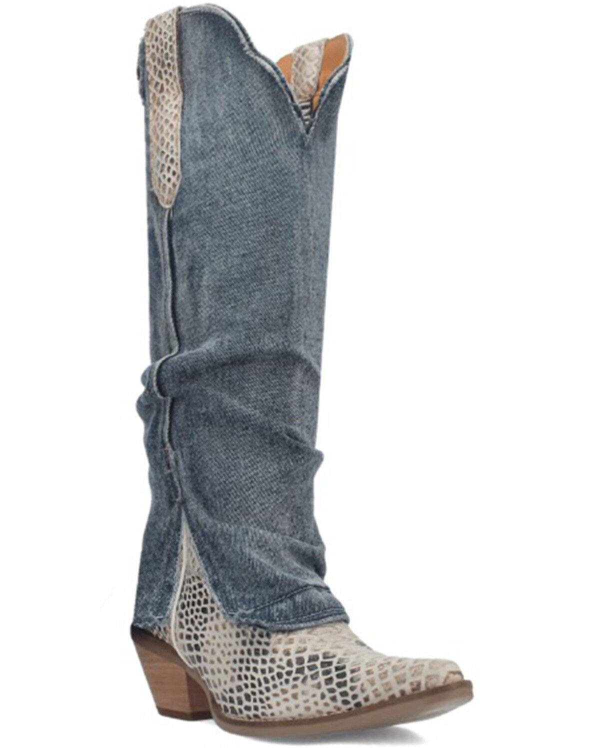 Women's Dingo Shabby Leather Western Boots - Snip Toe