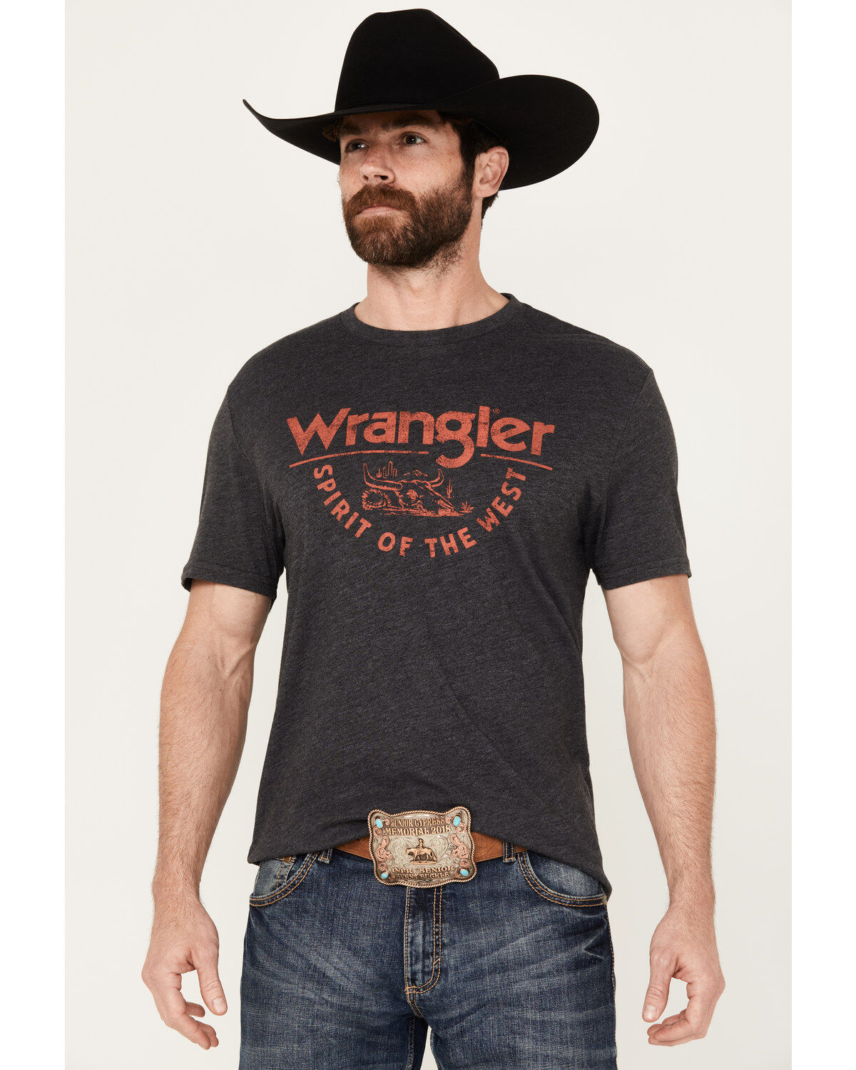 Men's Wrangler Boot Barn Exclusive Spirit of the West Short Sleeve Gra