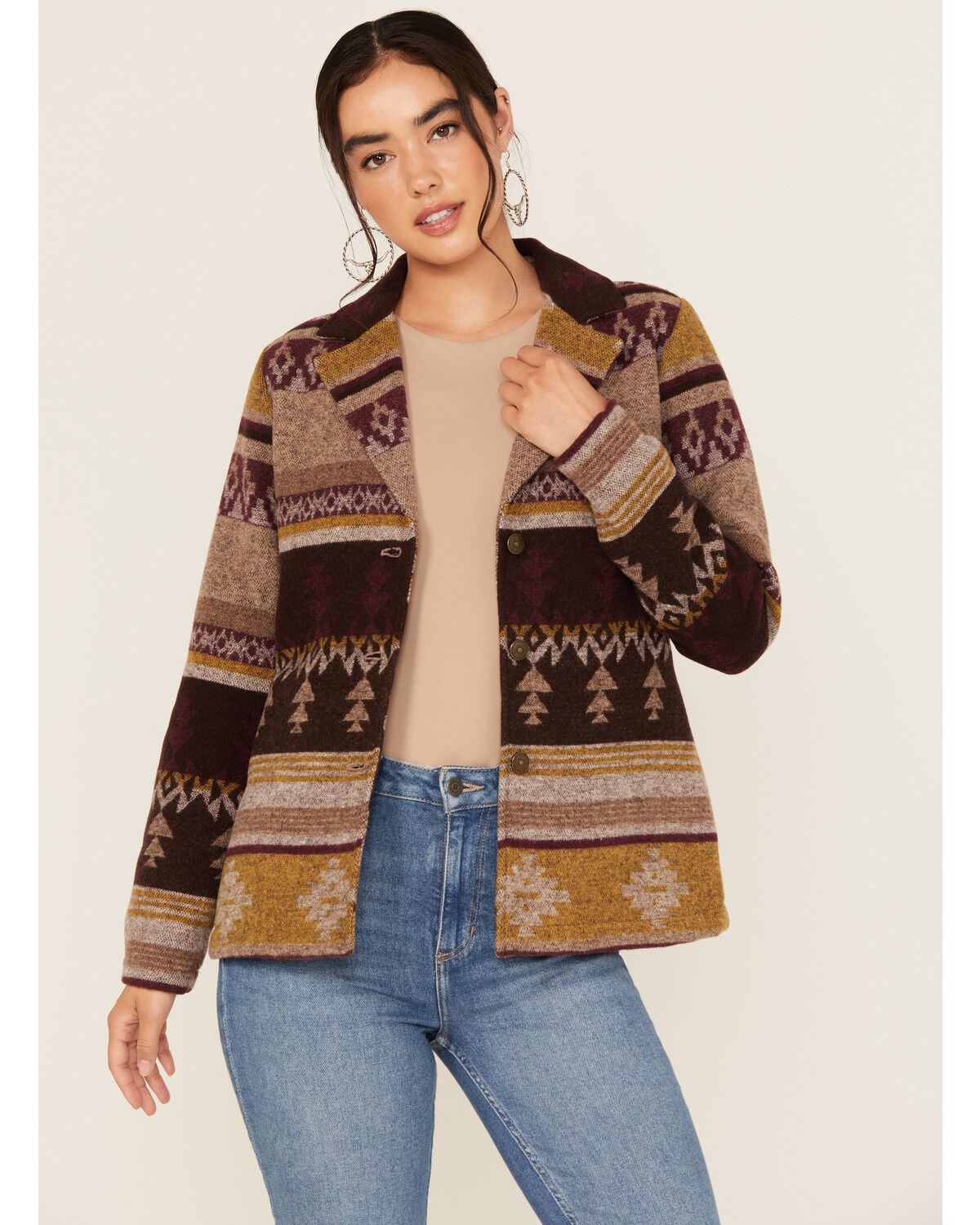 Women's Shyanne Southwestern Print Blazer Shacket