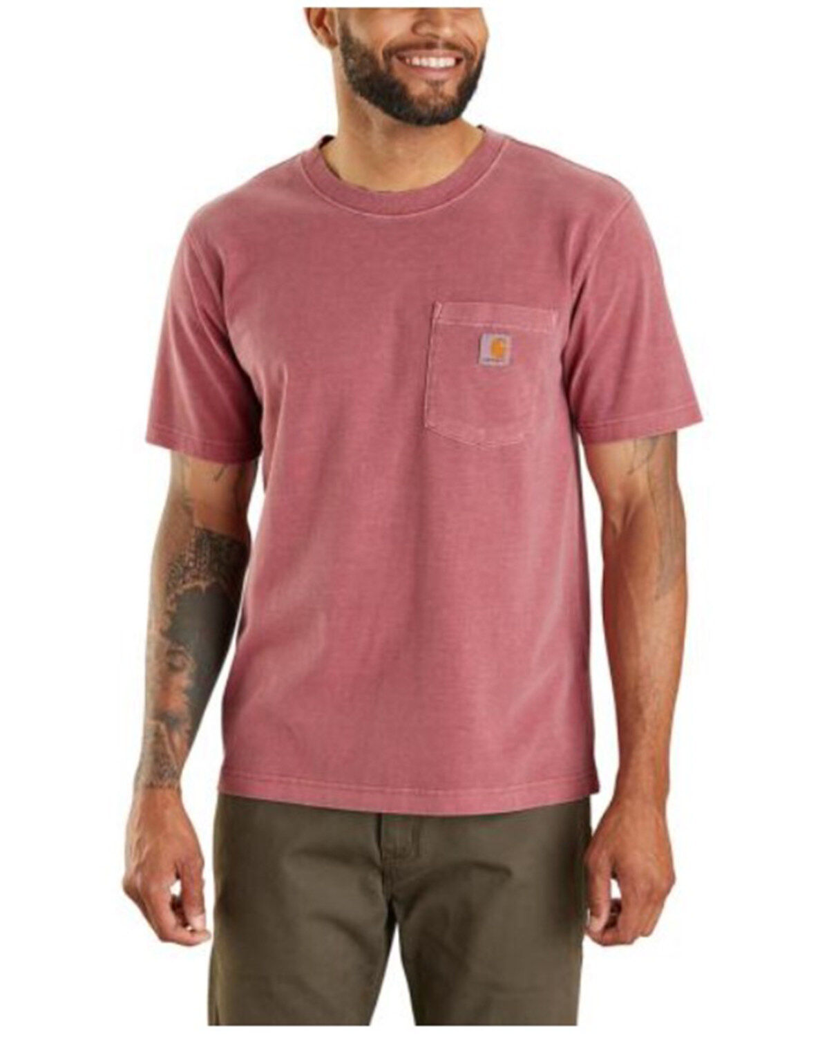 Men's Carhartt Relaxed Fit Midweight Short Sleeve Garment Dyed Pocket