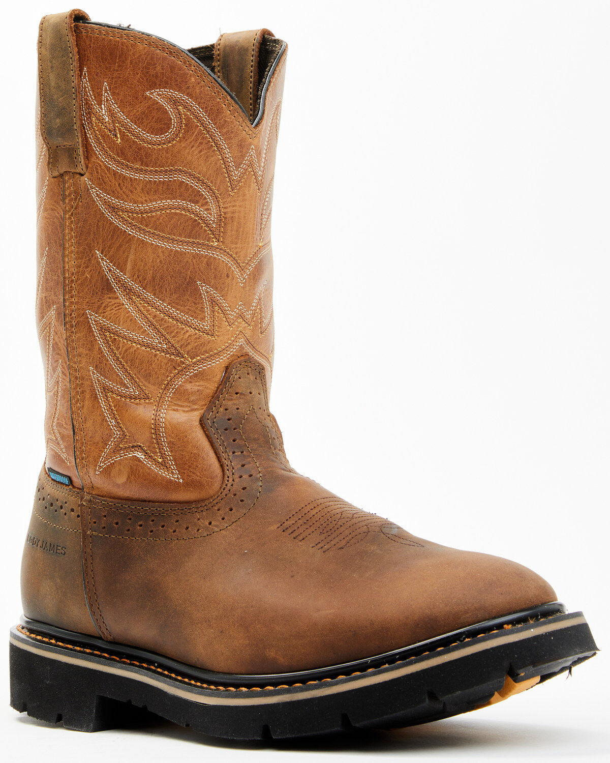 Men's Cody James Mustang Pull-On Waterproof Work Boots - Soft Toe