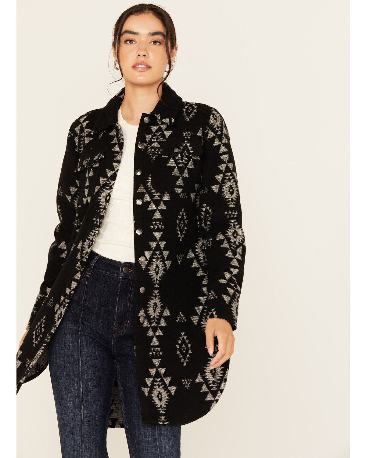 Women's Shyanne Southwestern Print Button-Down Shacket