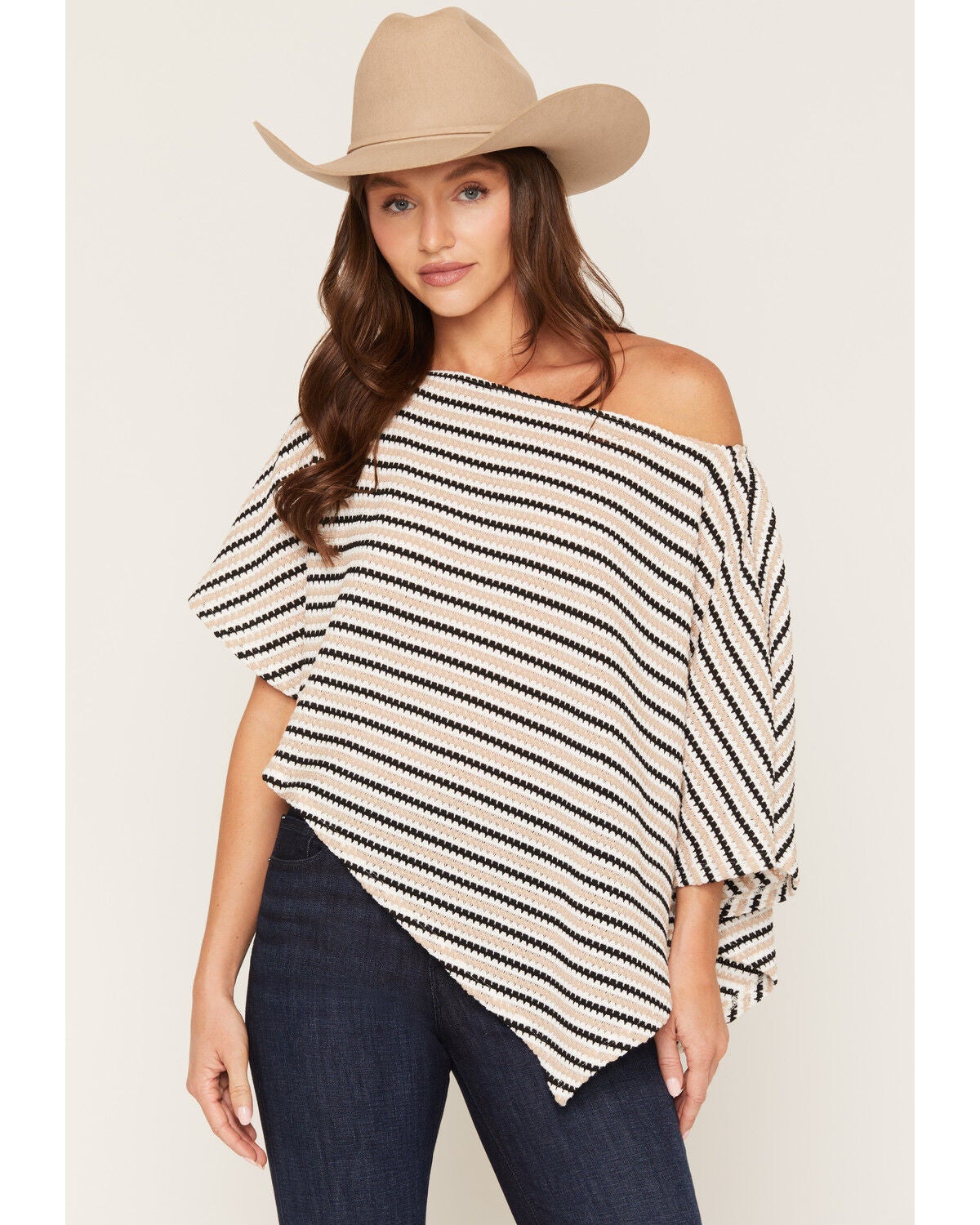 Women's Wild Moss Asymmetrical Poncho Top