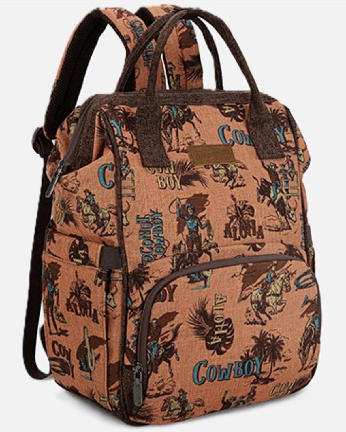 Wrangler Vintage Retro Cowboy Cool Print Backpack