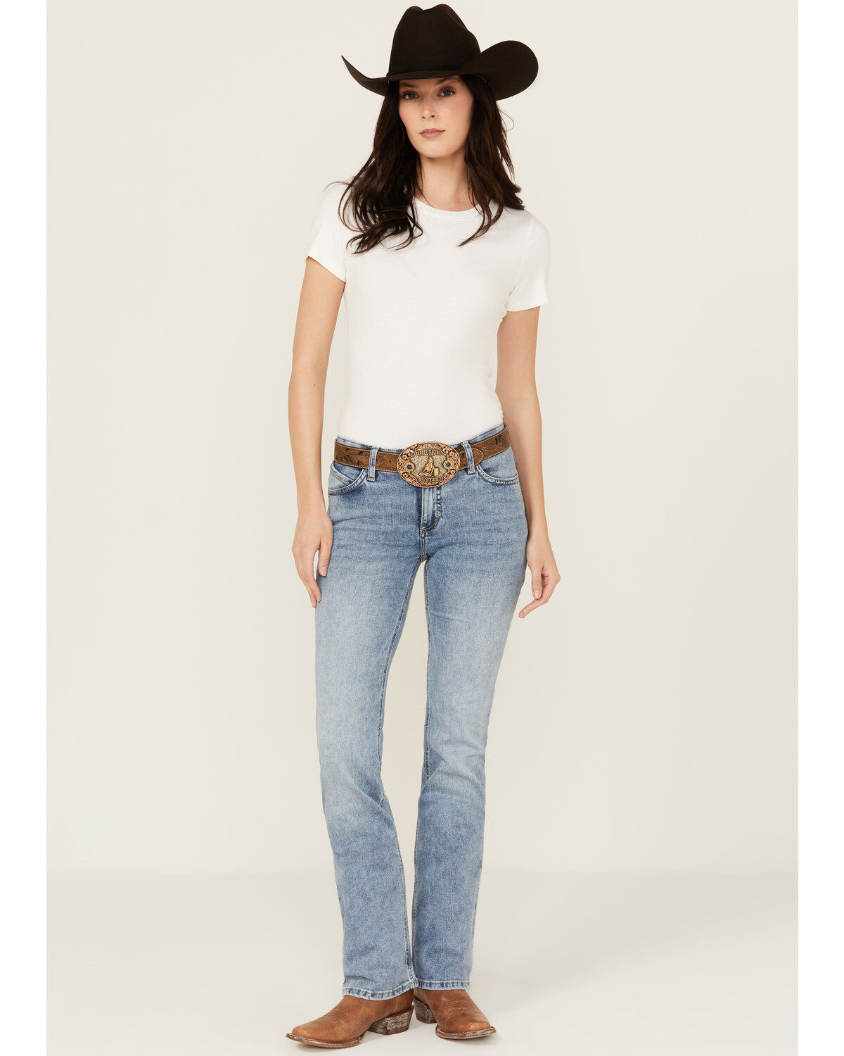 Women's Wrangler Nadia Medium Wash Mid Rise Ultimate Riding Bootcut St