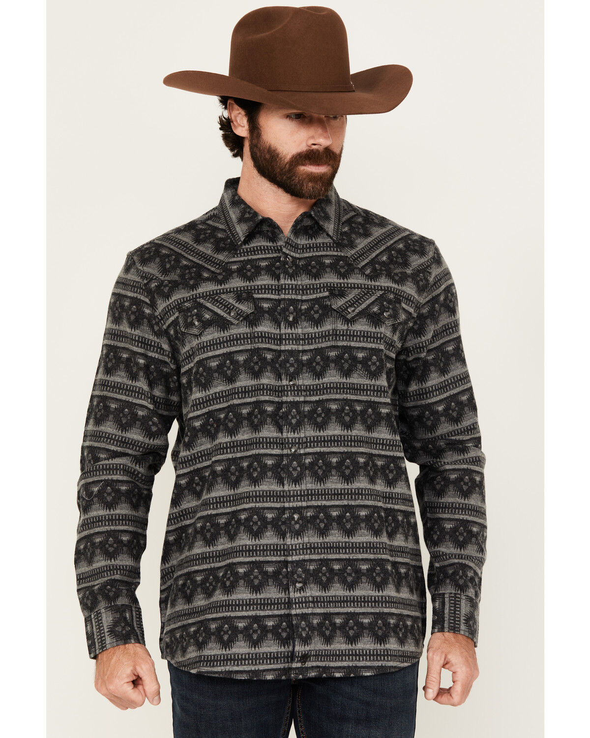 Men's Moonshine Spirit Smoke Signal Southwestern Striped Long Sleeve S