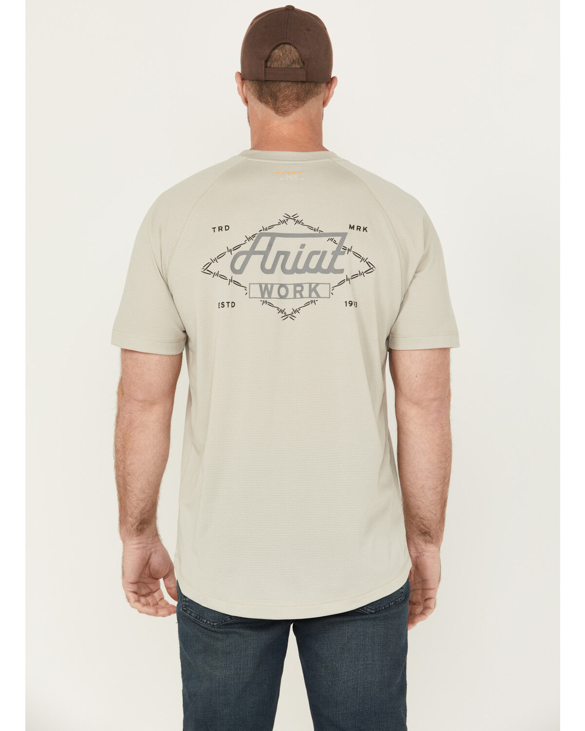 Men's Ariat Rebar Heat Fighter Wired Short Sleeve Pocket Work Shirt