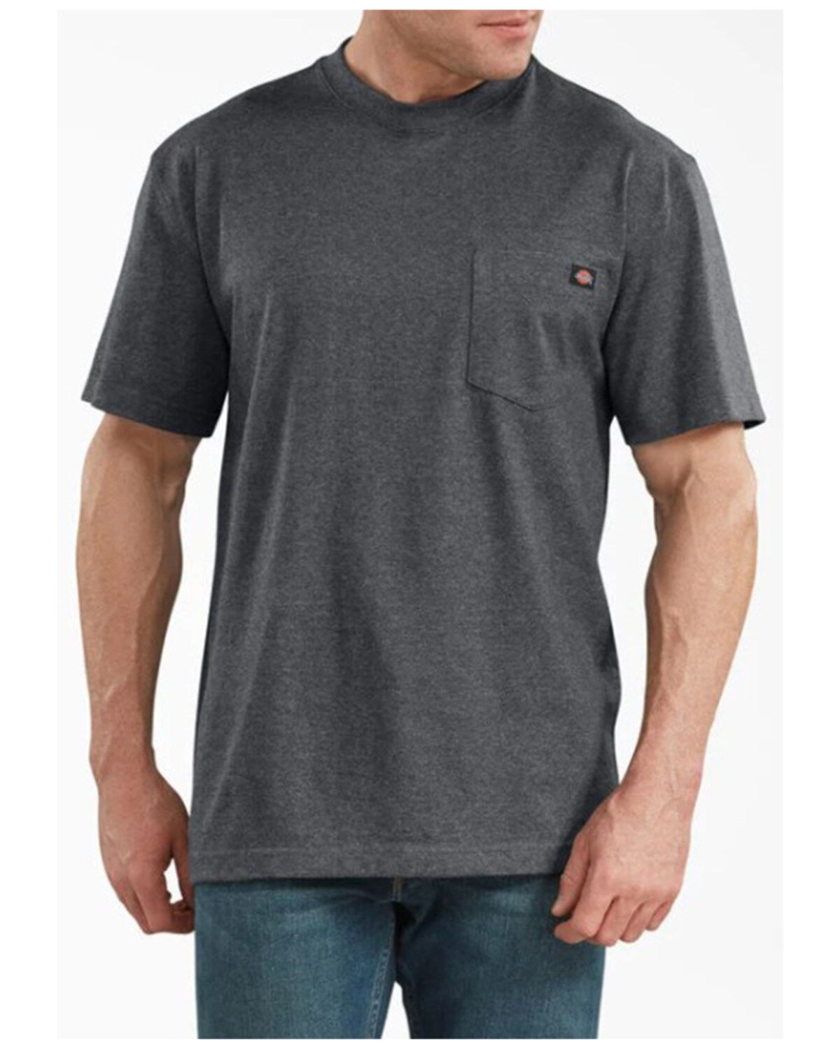 Men's Dickies Heathered Solid Heavyweight Short Sleeve Work Pocket T-S