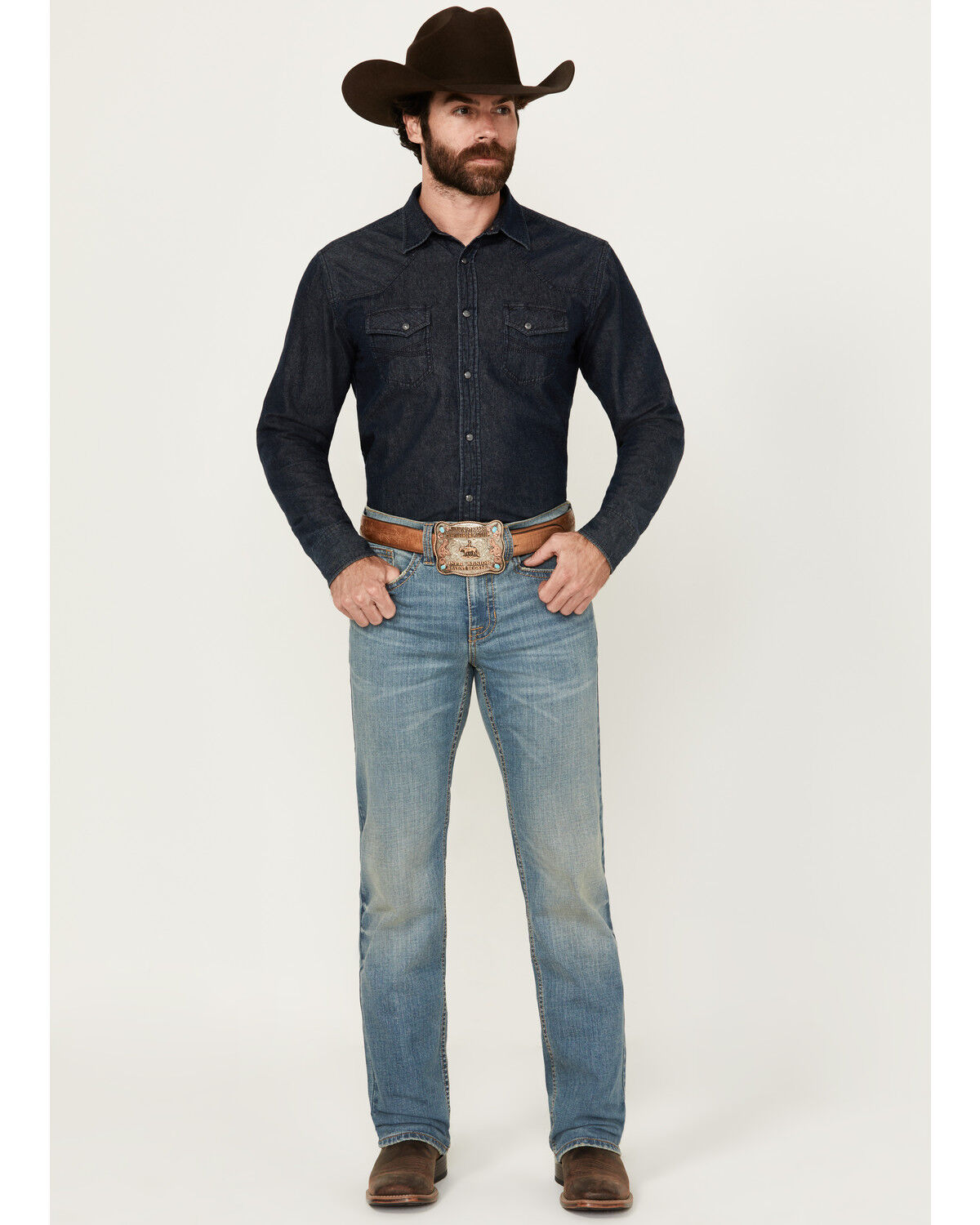Men's Bandit Cody James Medium Wash Slim Straight Stretch Denim Jeans