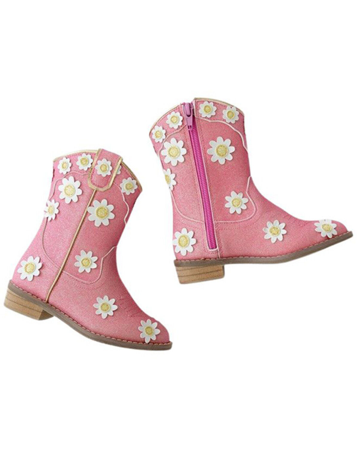 Girls' Wild + Rae Toddler Oopsie Daisies Western Boots - Round Toe