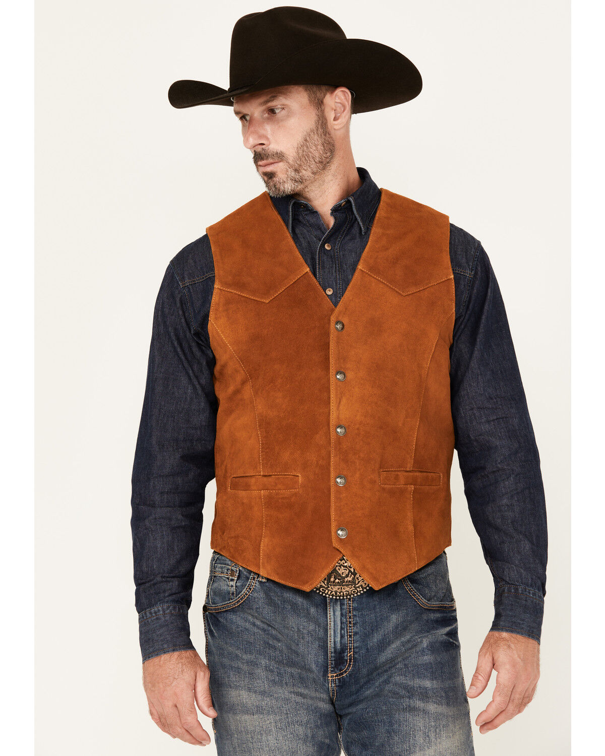 Men's Cripple Creek Solid Suede Vest
