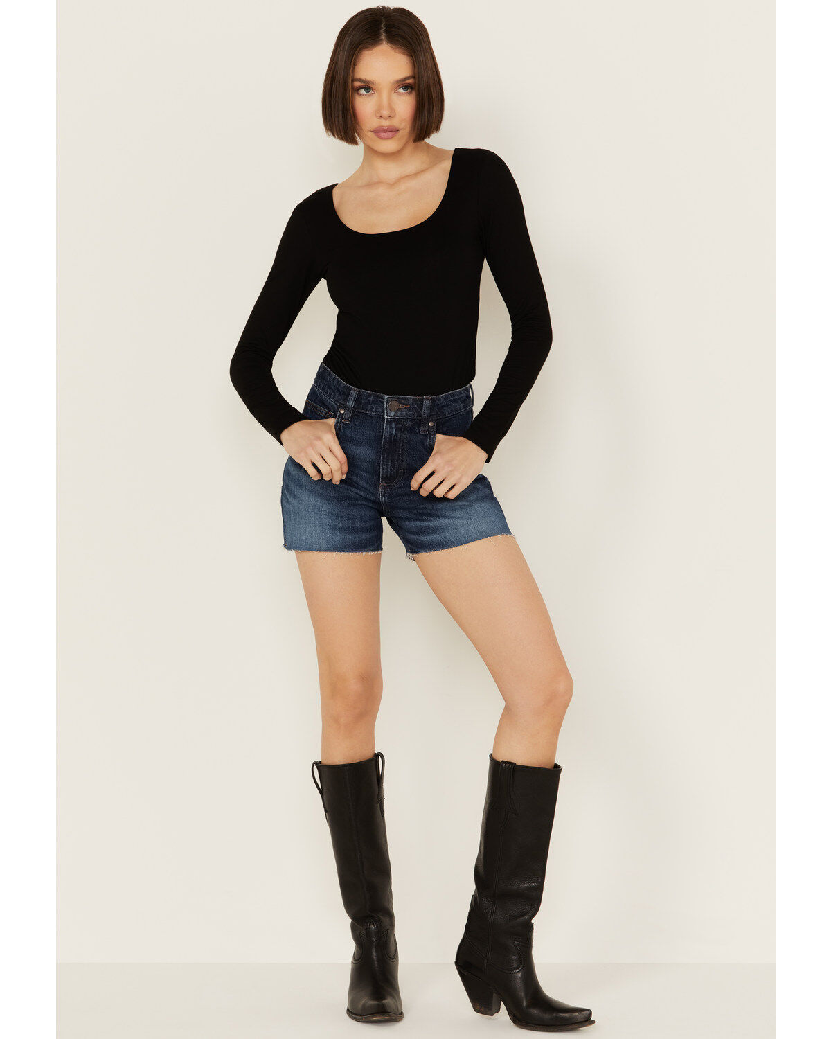 Women's Wrangler Retro Dark Wash Bailey High Rise Cutoff Denim Shorts