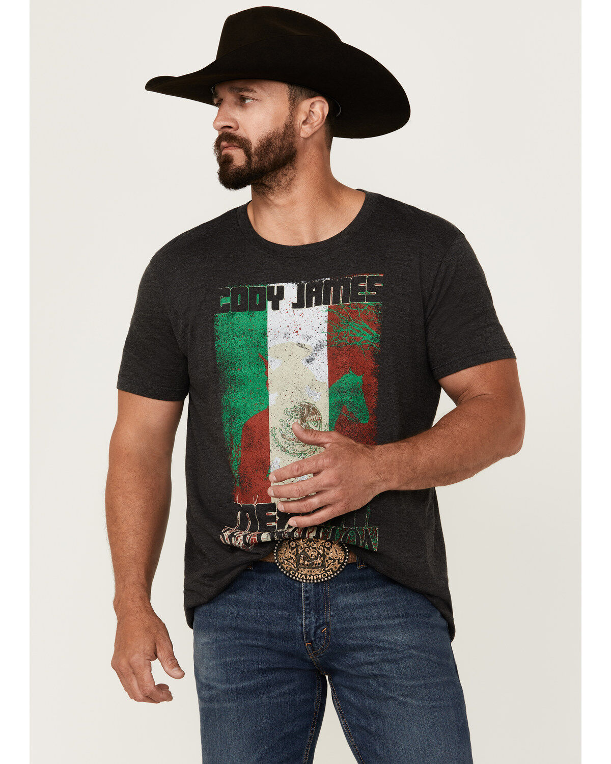 Men's Cody James Viva Mexico Cowboy Short Sleeve Graphic T-Shirt