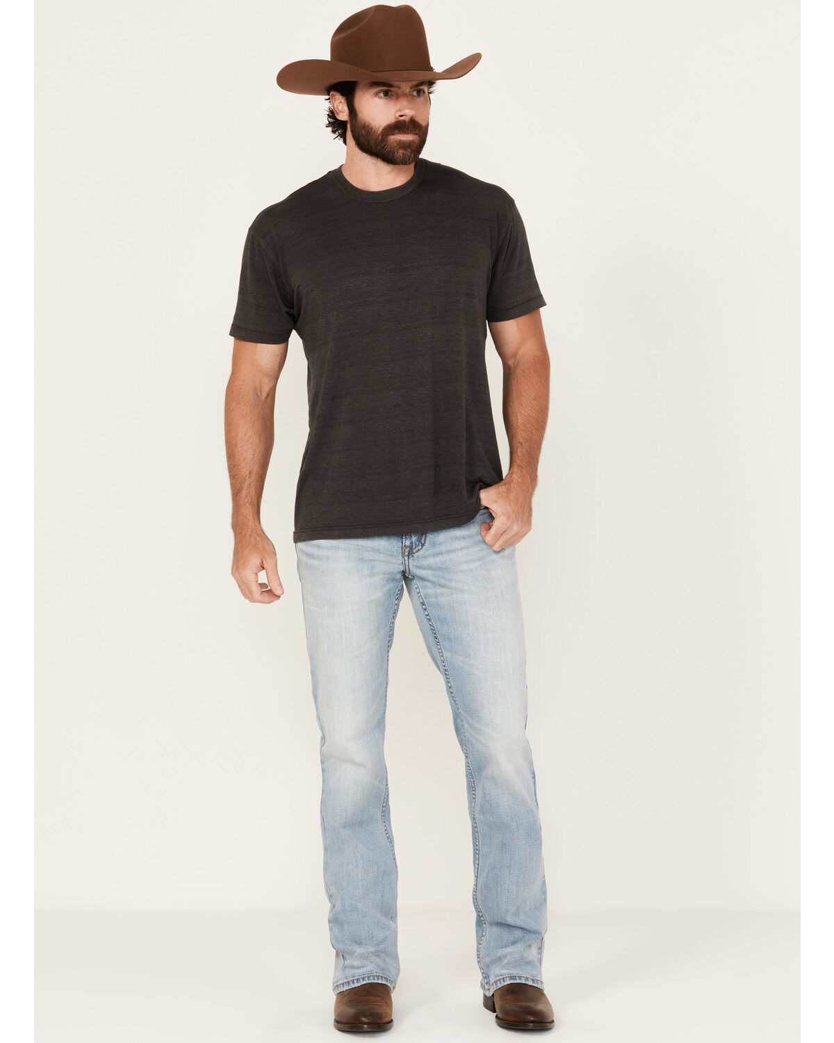 Men's Cody James Cowboy Light Wash Relaxed Bootcut Stretch Denim Jeans
