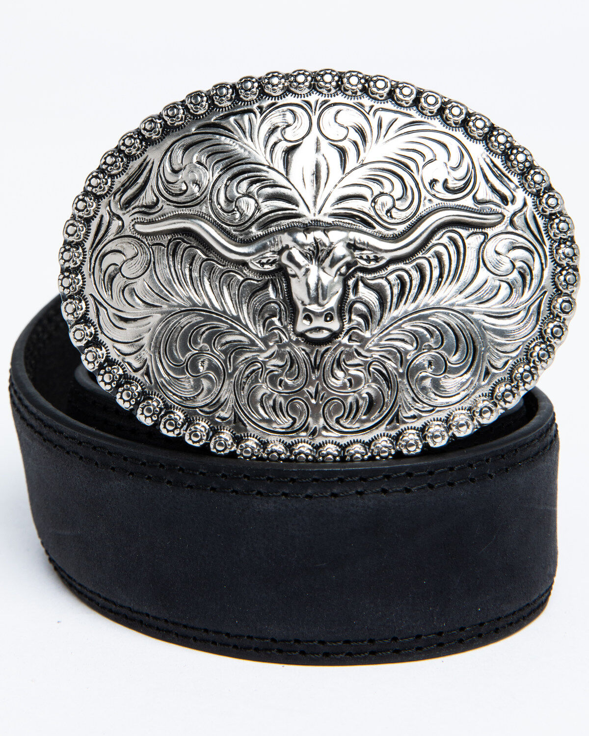 Boys' Cody James Longhorn Plaque Buckle Belt