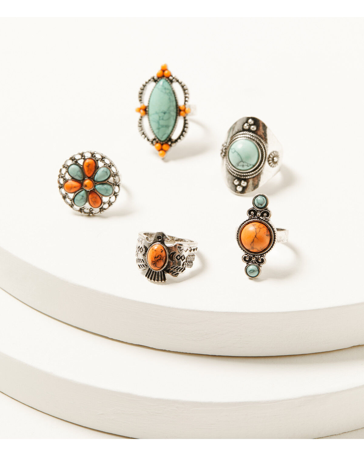 Women's Shyanne Antique Silver Ring Set - 5 Piece