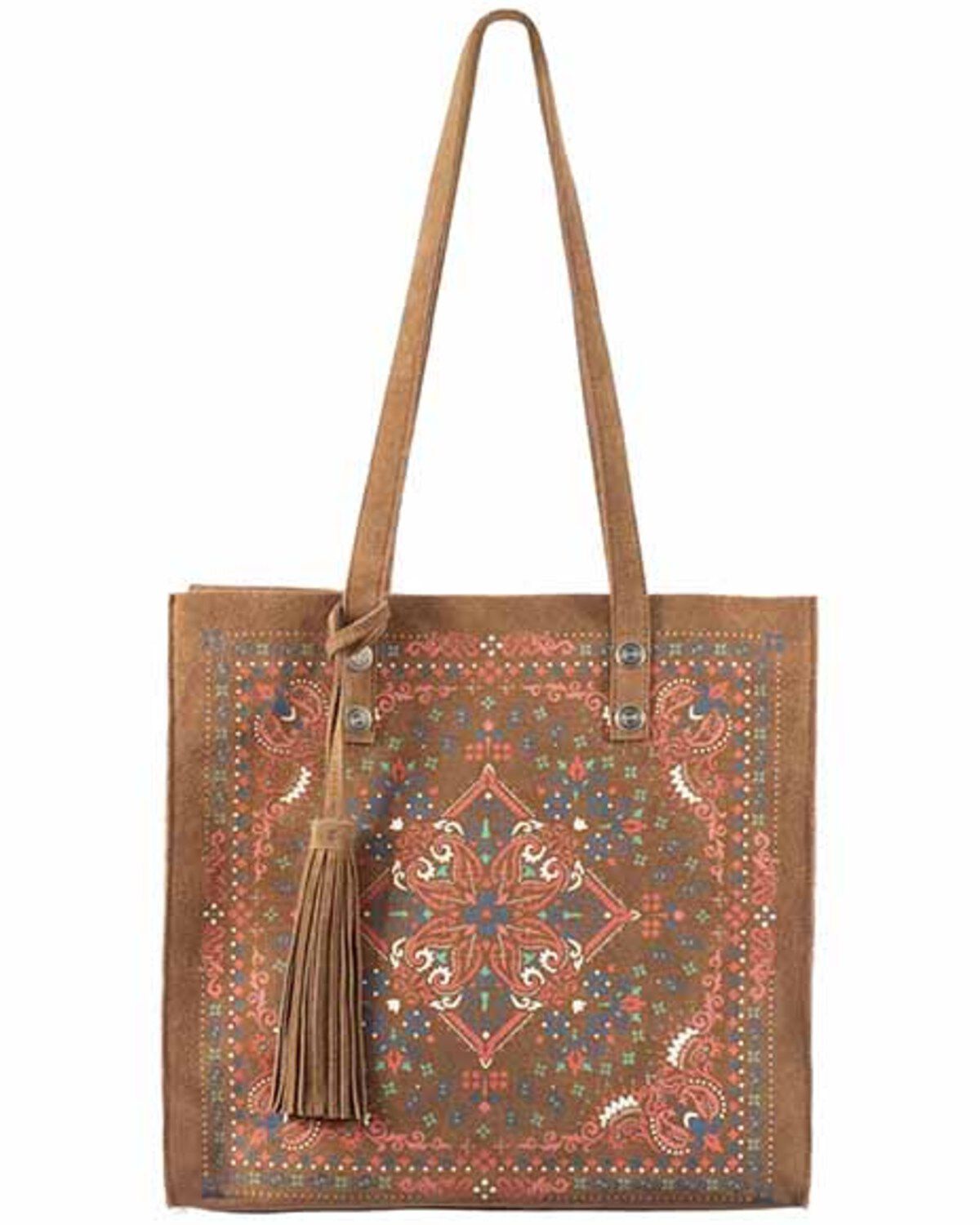 Women's Scully Printed Leather Tote