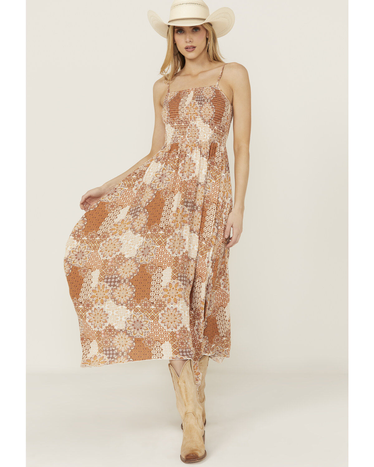 Women's Wild Moss Printed Midi Dress