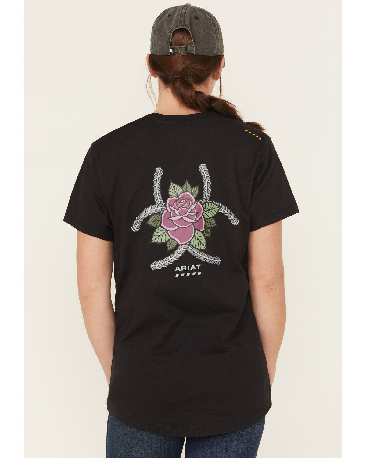 Women's Ariat Rebar Workman Rose Short Sleeve Graphic Work Tee