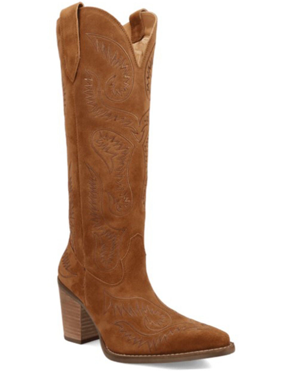 Women's Dingo Evita Suede Tall Western Boots - Snip Toe