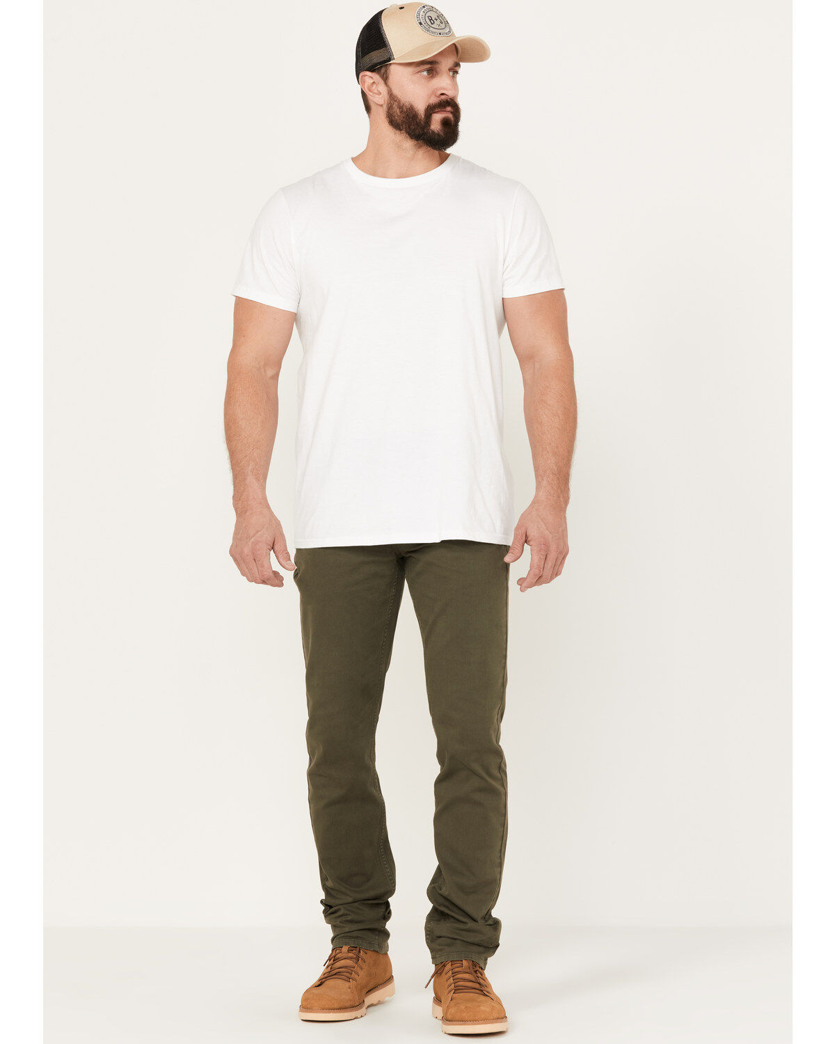 Men's Brothers and Sons Slim Straight Stretch Denim Jeans