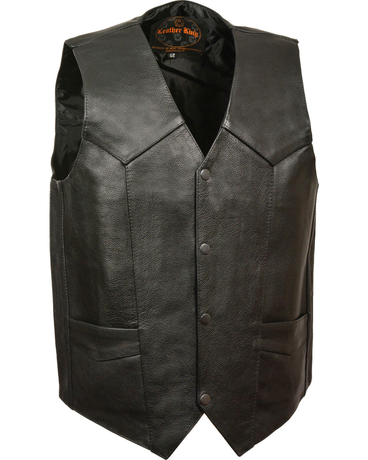 Men's Milwaukee Leather Classic Snap Gun Pockets Vest - Big