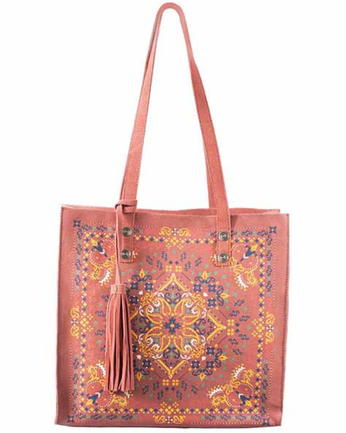 Women's Scully Printed Leather Tote