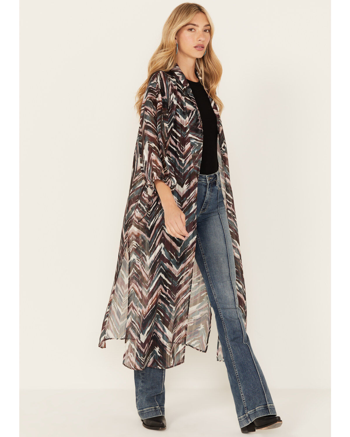 Women's Shyanne Printed Maxi Kimono