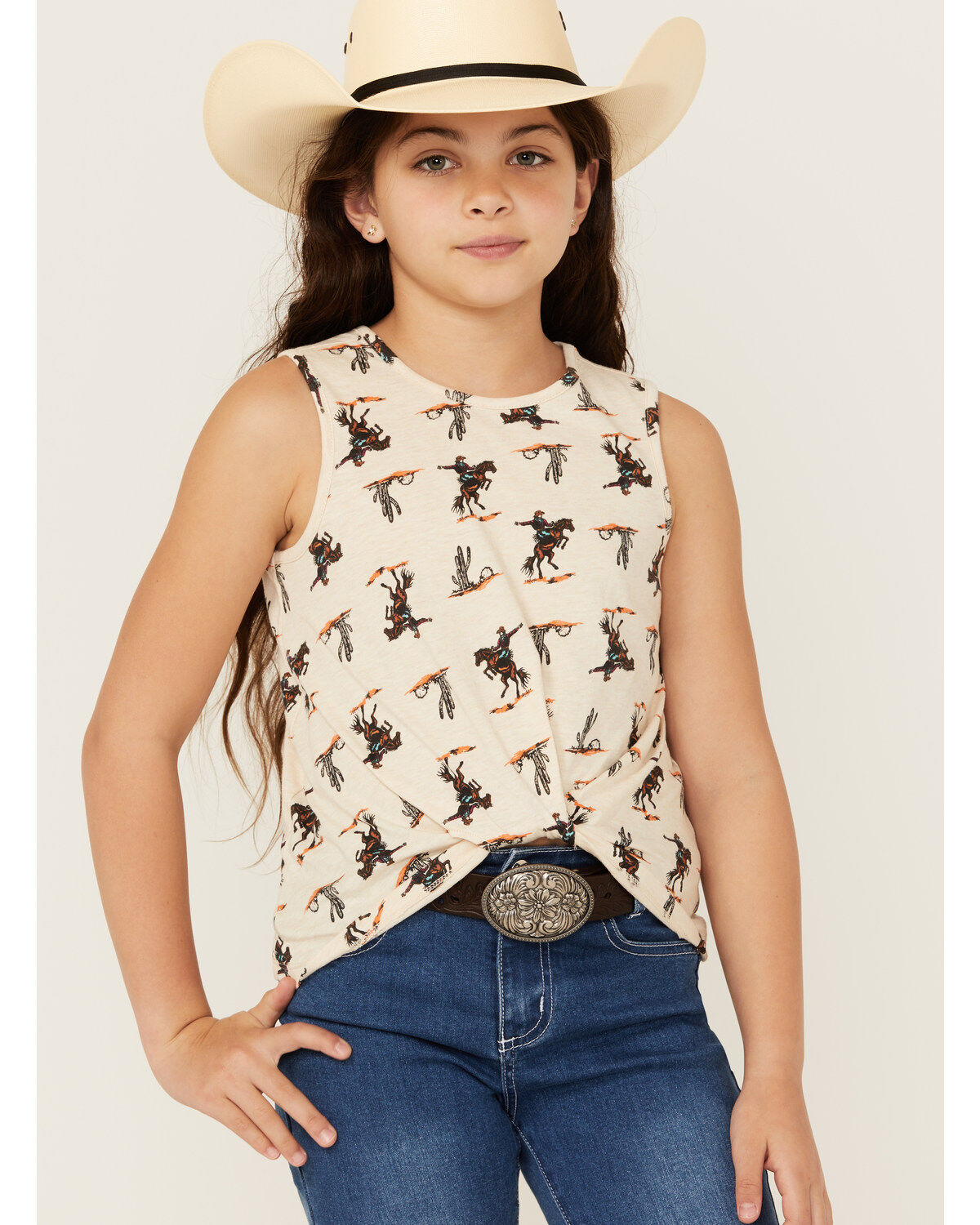 Girls' Wrangler Rodeo Print Sleeveless Tank